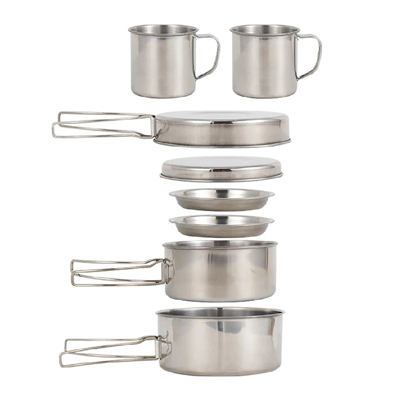 Camping Cooking Hot Plate - Ensemble de 8 ustensiles de cuisine