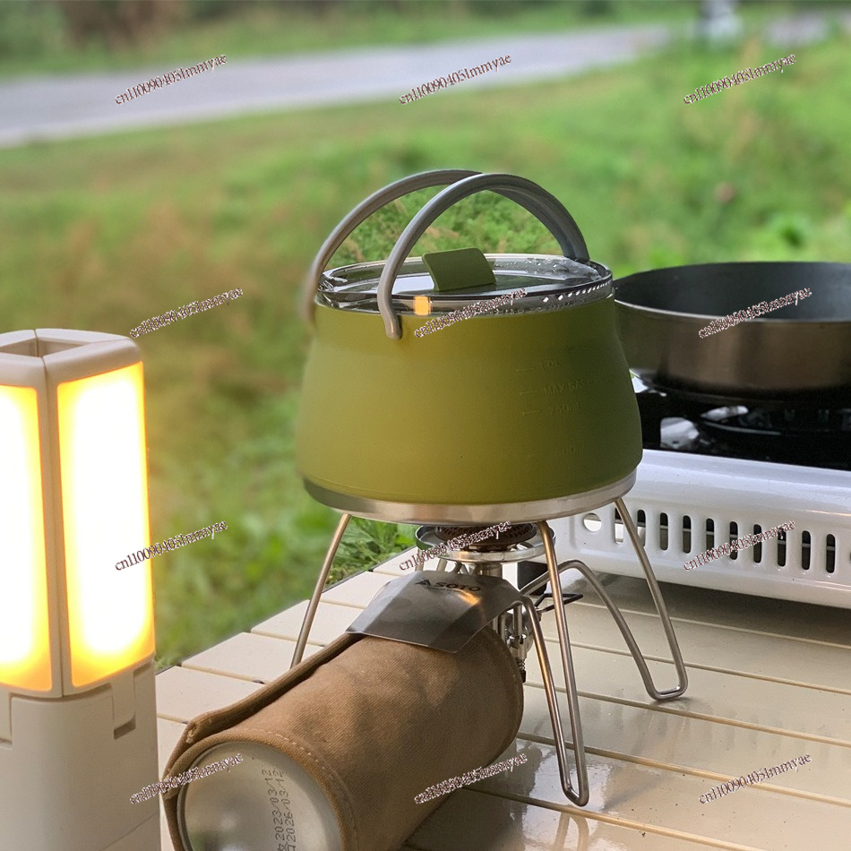 Camping Cooking Open Fire - Bouilloire pliable en silicone américaine pour