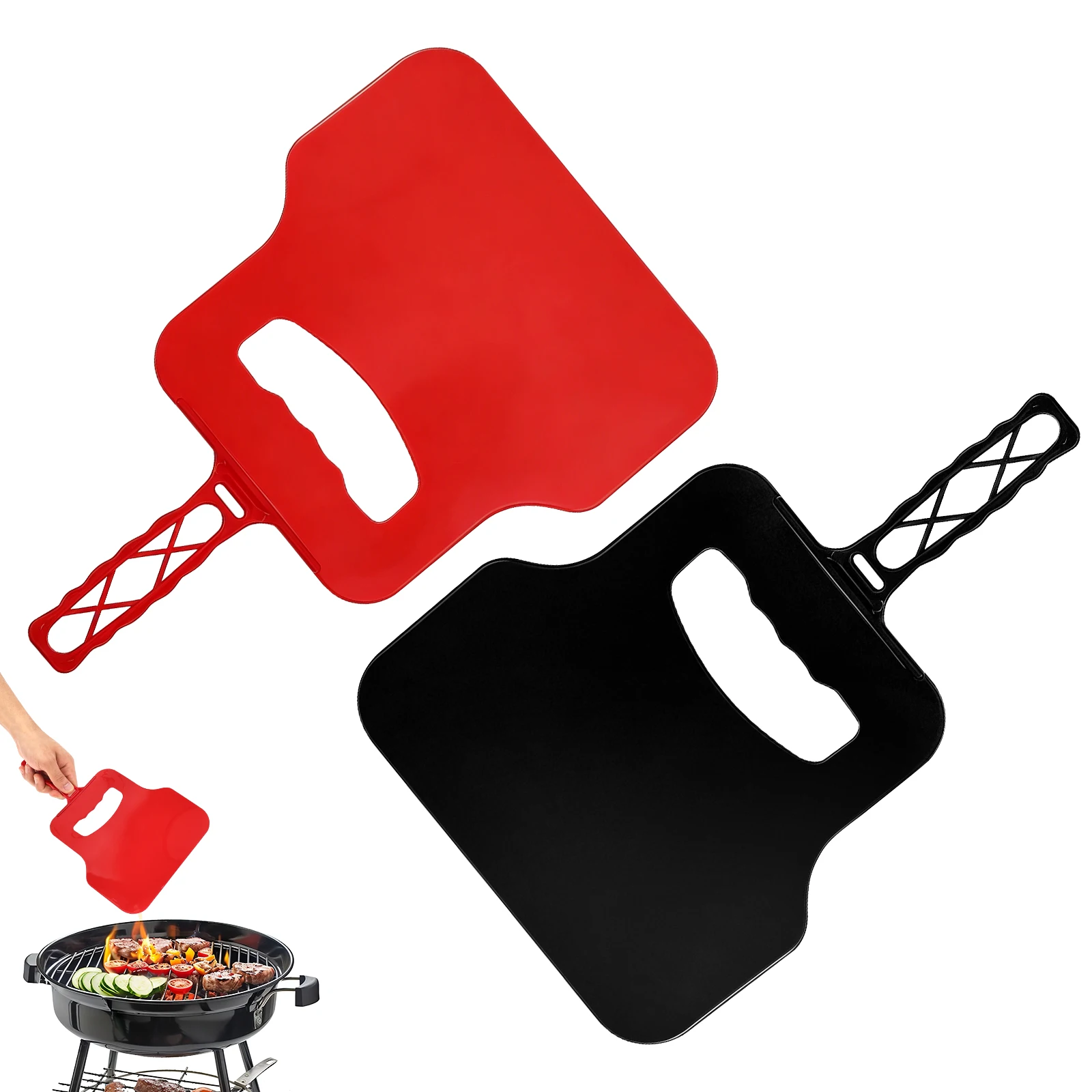 Camping Cooking Meat - Ventilateur manuel en plastique, outil de