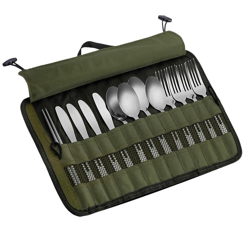 Camping Cooking Utensil Organizer - Sac de rangement portable pour ustensiles