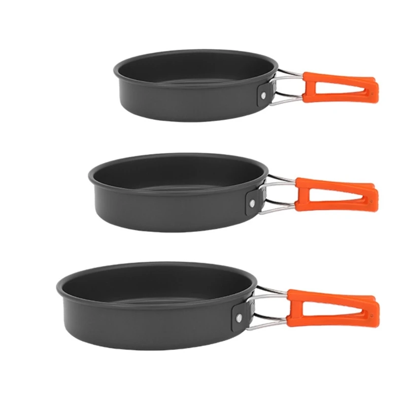 Camping Cooking Meat - Poêle à frire portable avec rangement,