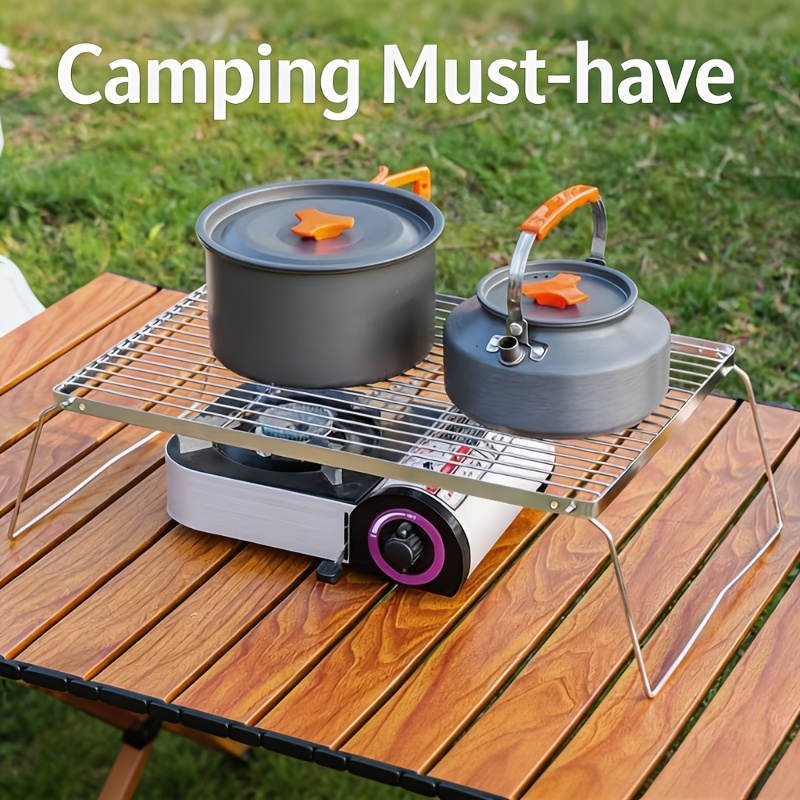 Camping Cooking Meat - Support de feu de camp pliable