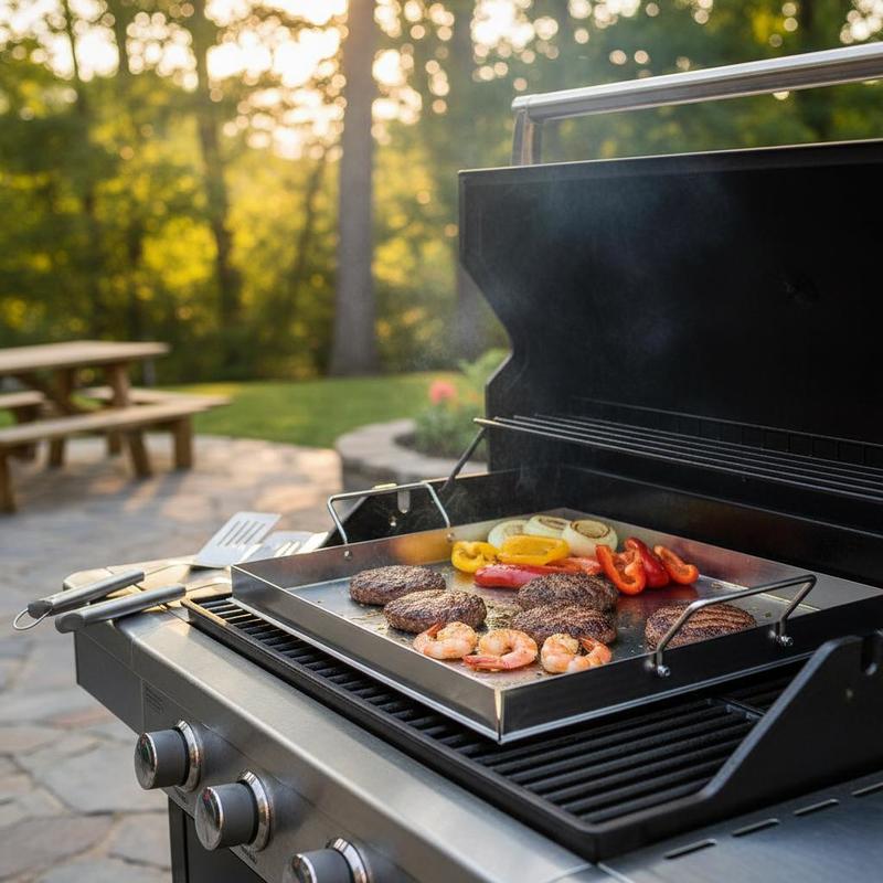 Camping Cooking Set Stainless Steel - Plaque de cuisson universelle à surface