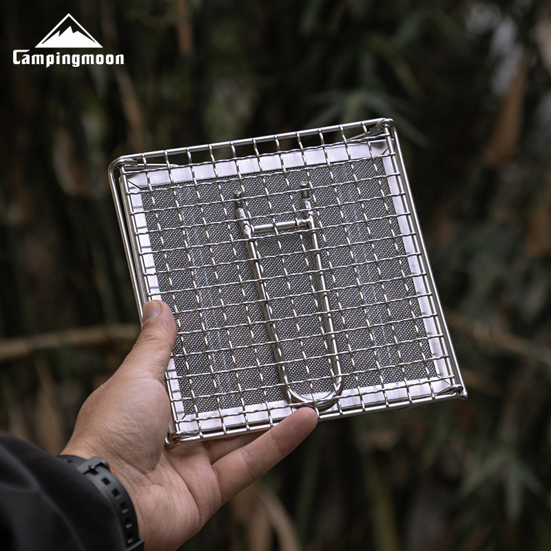 Camping Cooking Meat - CAMPINGMOON Grille de cuisson pliable en