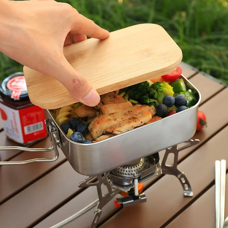 Camp Cutting Board - Boîte à lunch portable en acier