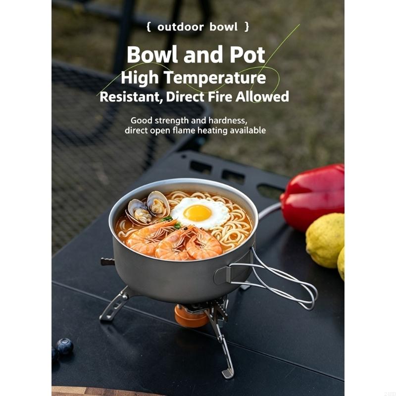 Camping No Cooking Meals - Bol Camping en métal avec poignée