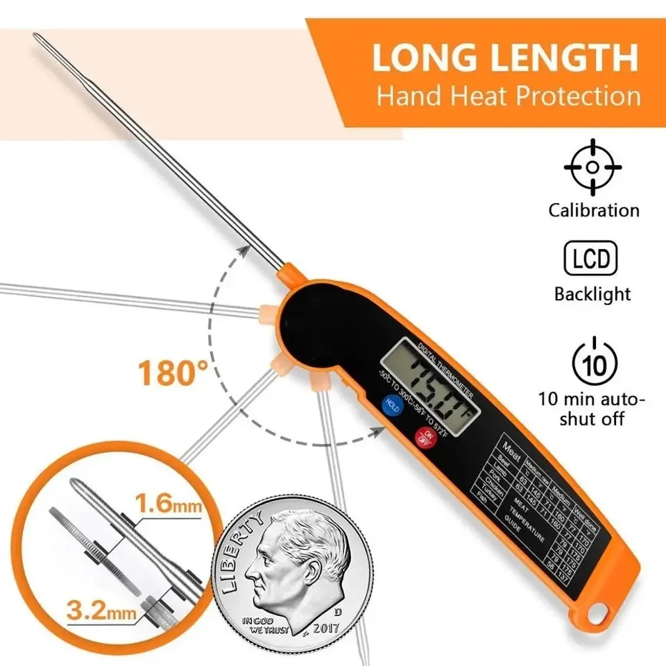 Camping Cooking Meat - Thermomètre numérique étanche pour aliments et
