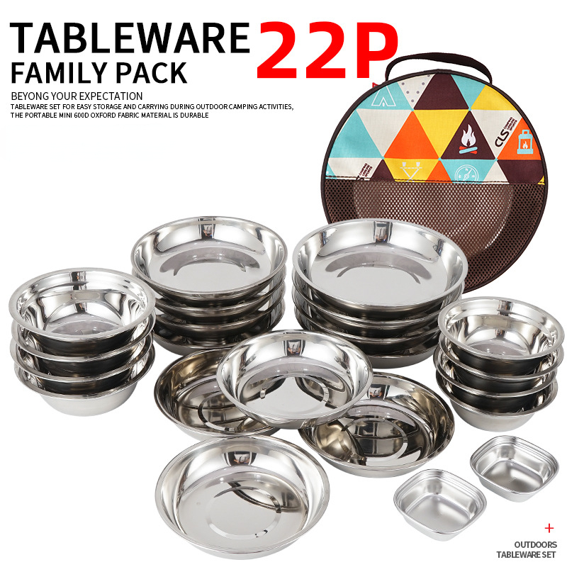 Camping Cooking And Dining Set - Nouvel ensemble de vaisselle portable pour