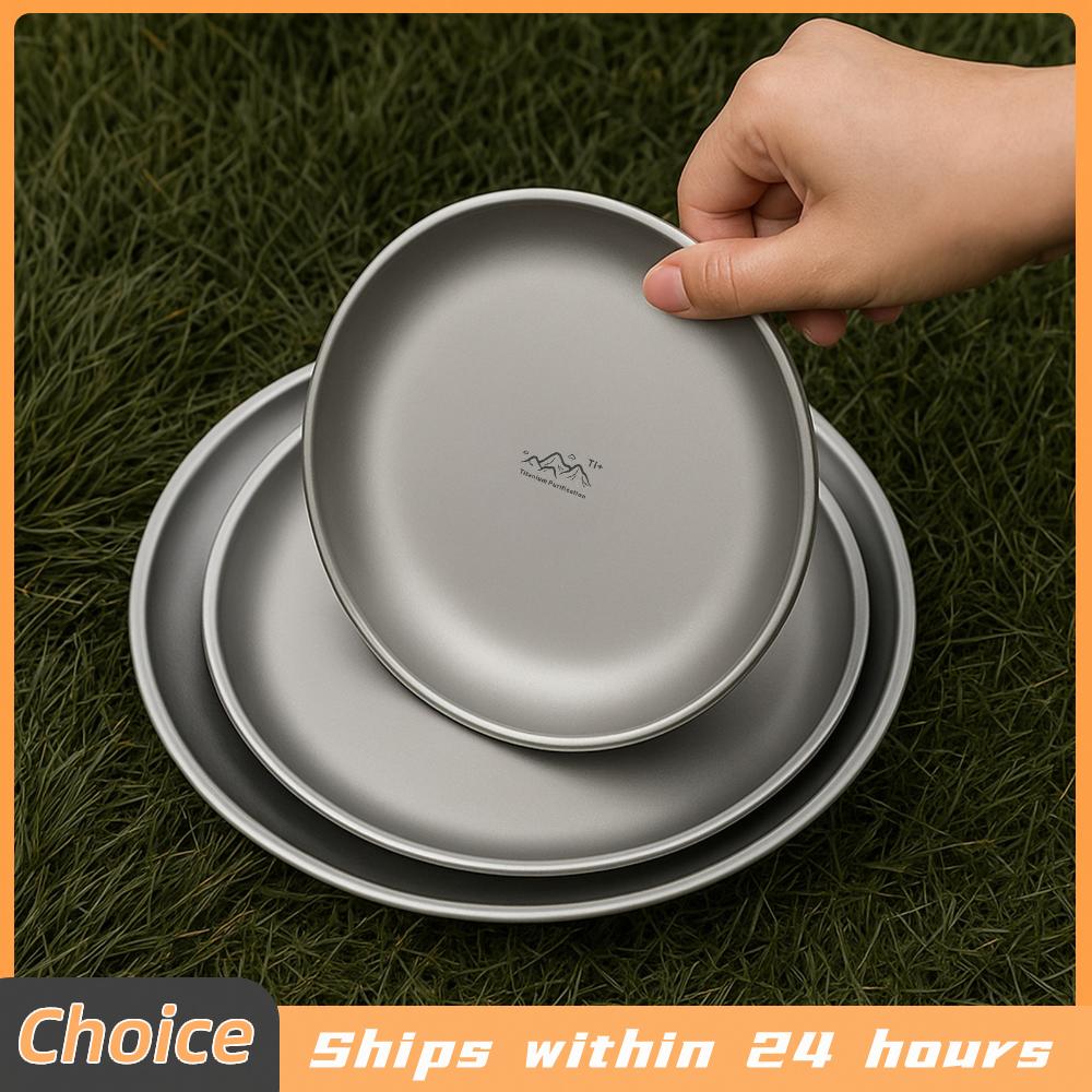 Camping Cooking Set Stainless Steel - Assiette portable en acier inoxydable purifié