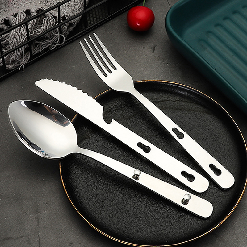 Camping Cooking And Dining Set - Ensemble de 3 pièces d'ustensiles de