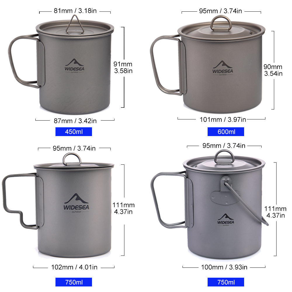 Tasse de camping Widesea en ti - Camping Cooking And Dining Set avis et prix