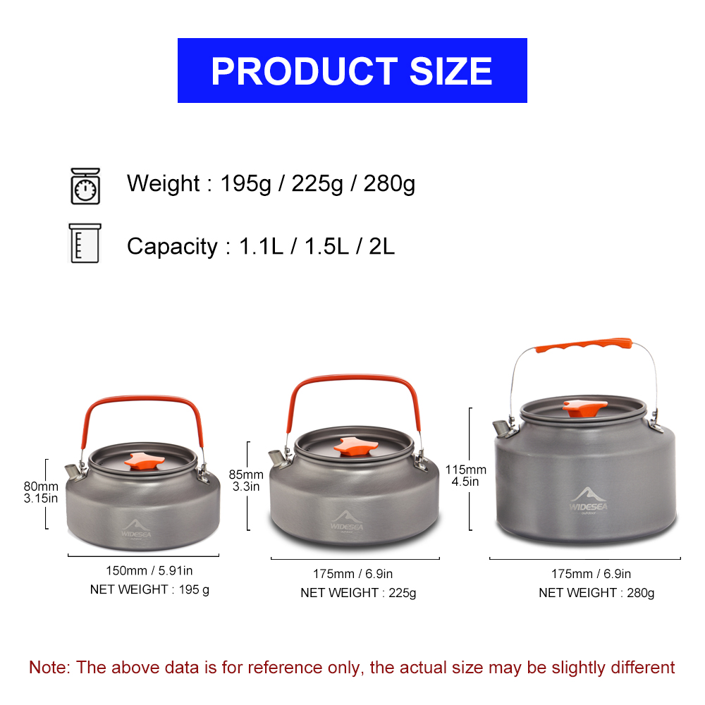 Widesea – bouilloire à eau de  - Camping Cooking Ware avis et prix