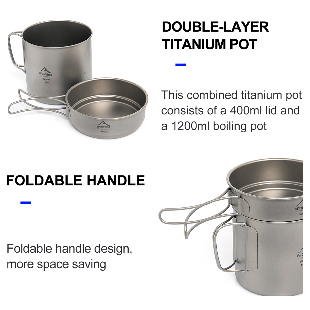 Widesea – pot de camping ultra - Camping Cooking Set Stainless Steel avis et prix