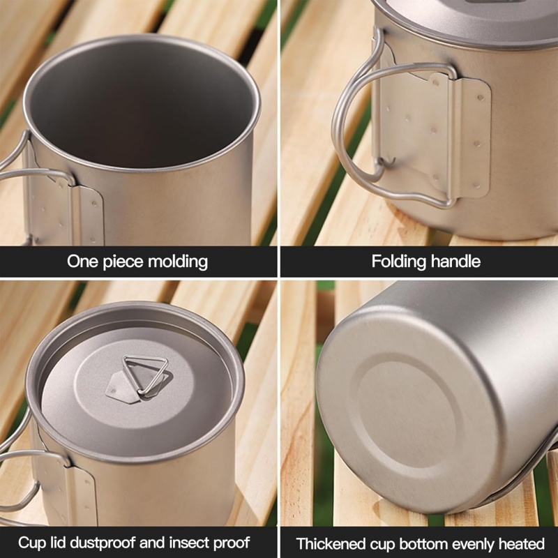 Mug de camping en titane avec  - Camping Cooking Meat avis et prix
