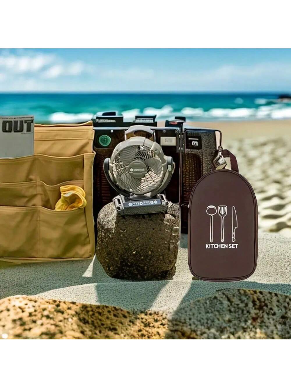 Sac de rangement d'ustensiles  - Camping Cooking Utensil Organizer avis et prix