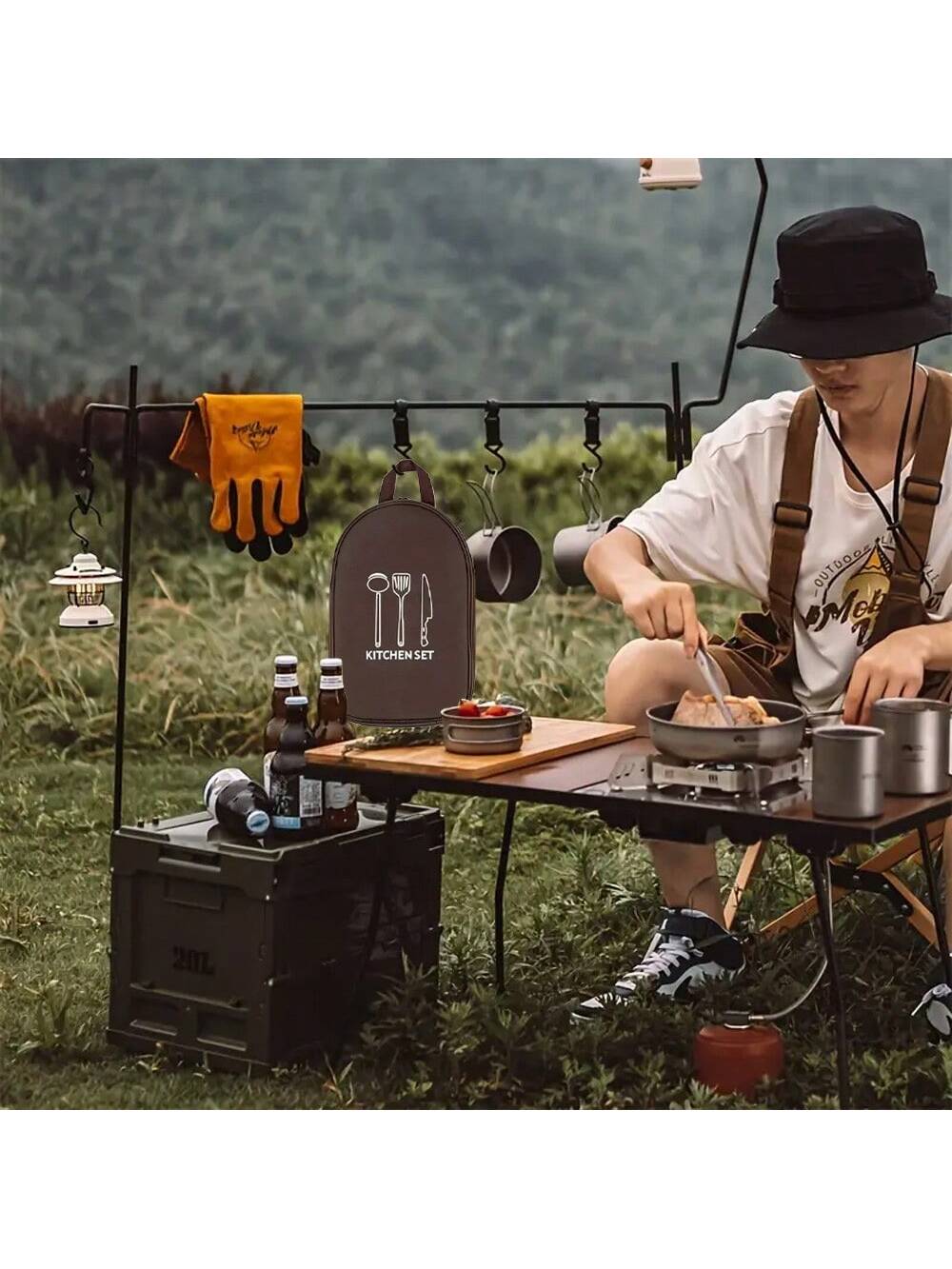 Sac de rangement d'ustensiles  - Camping Cooking Utensil Organizer avis et prix