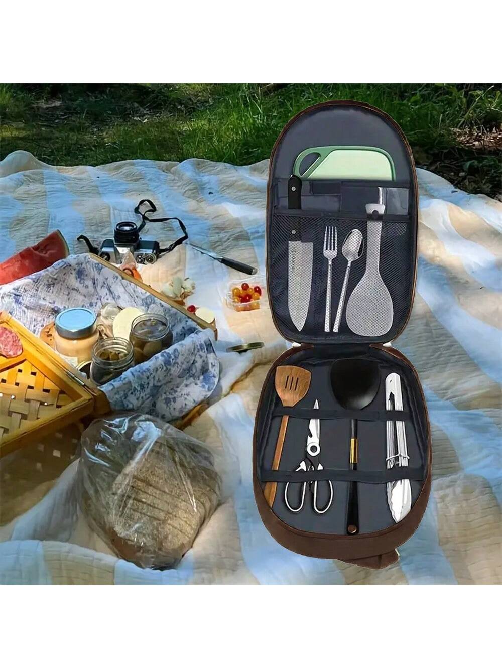 Sac de rangement d'ustensiles  - Camping Cooking Utensil Organizer avis et prix