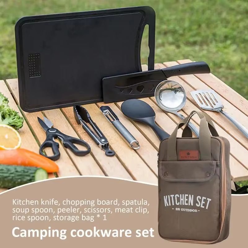 Ensemble de 8 ustensiles de cu - Camping Cooking Ware avis et prix