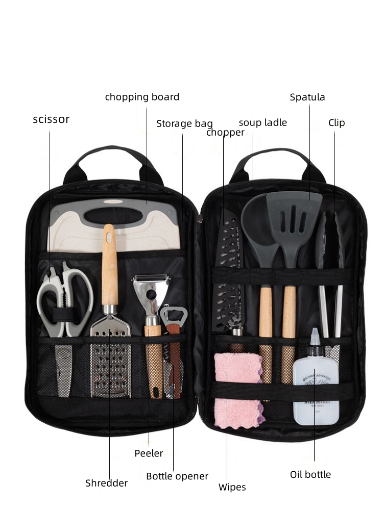 Ensemble d'accessoires d'usten - Camping Cooking Utensil Organizer avis et prix