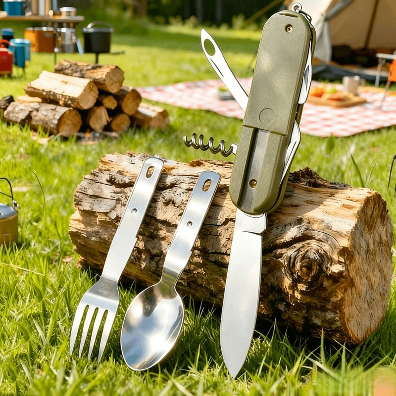 Ensemble de couverts de campin - Camping Cooking Set Stainless Steel avis et prix