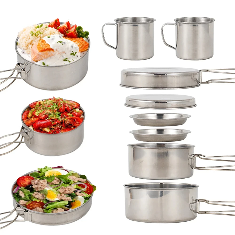 8 pièces/ensemble ustensiles d - Camping Cooking Hot Plate avis et prix