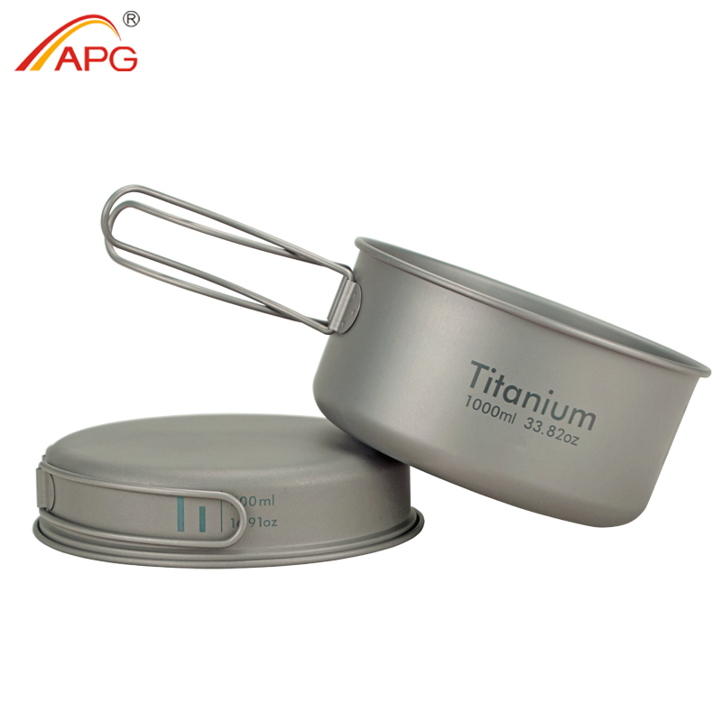 APG-Poêle en titane ultralégèr - Camping Cooking Set Stainless Steel avis et prix