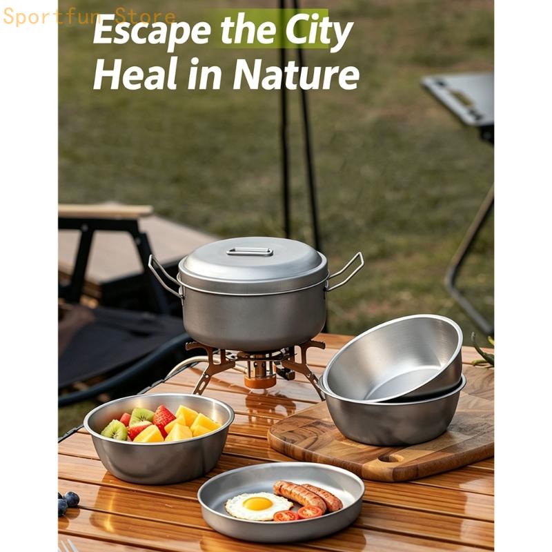 Groupe d'ustensiles cuisine po - Camping Cooking Dining Set avis et prix