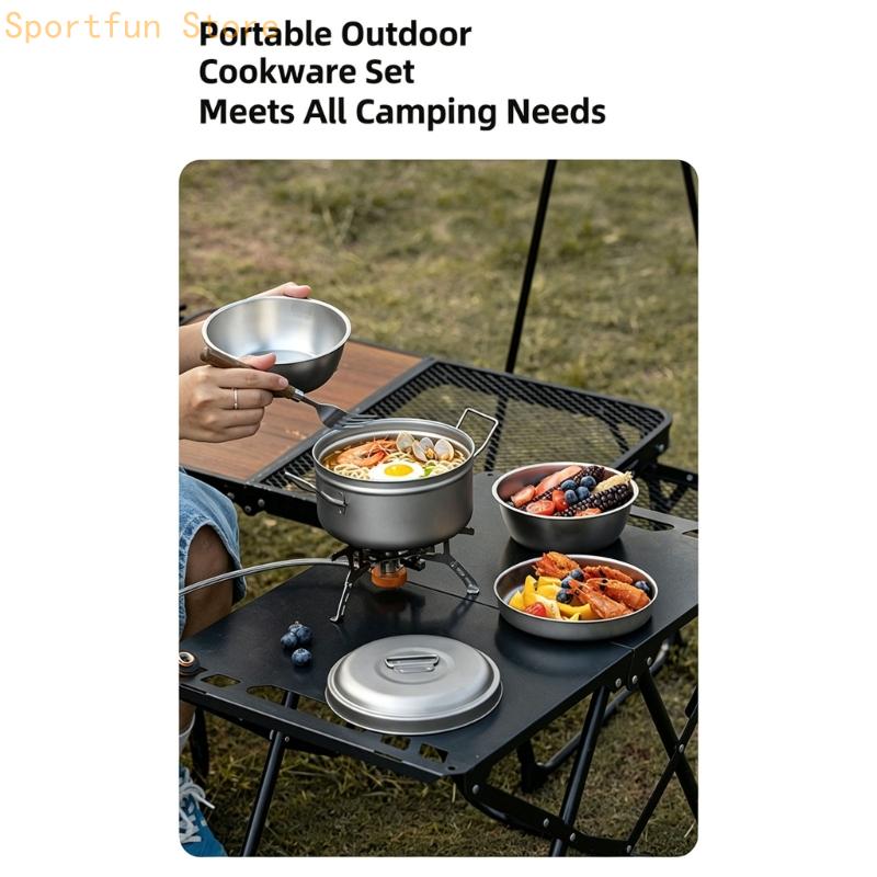 Groupe d'ustensiles cuisine po - Camping Cooking Dining Set avis et prix