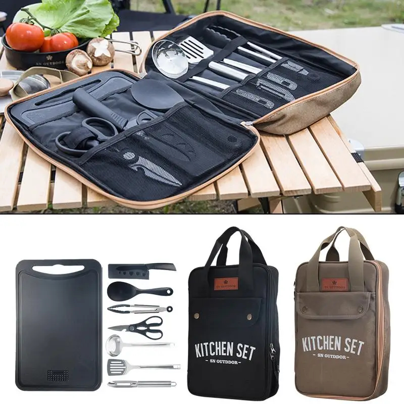 Ensemble de 8 ustensiles de cu - Camping Cooking And Dining Set avis et prix