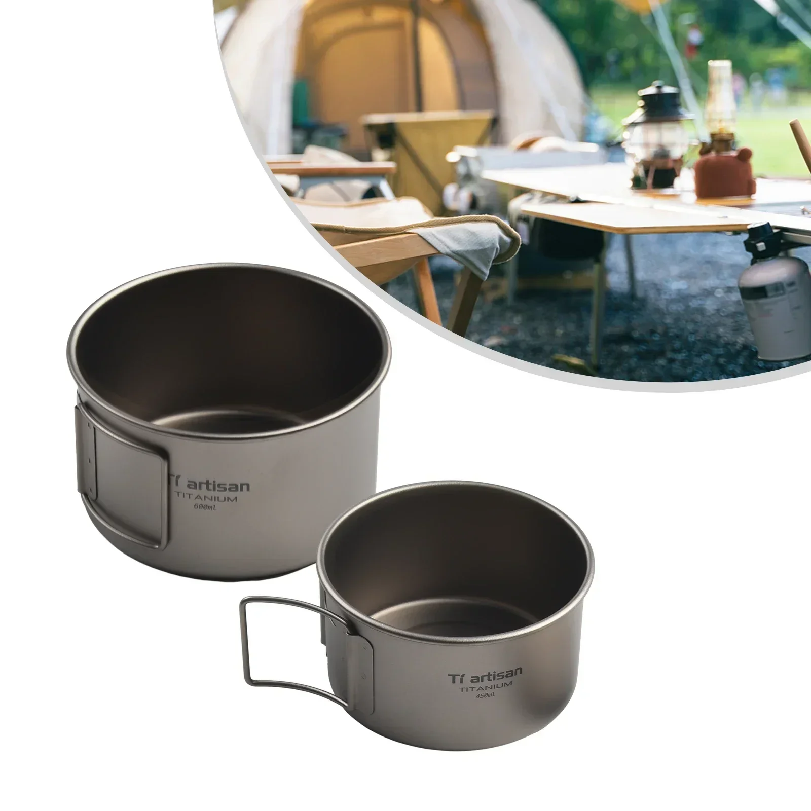 Filles en titane avec poignée  - Campfire Cooking Anime avis et prix