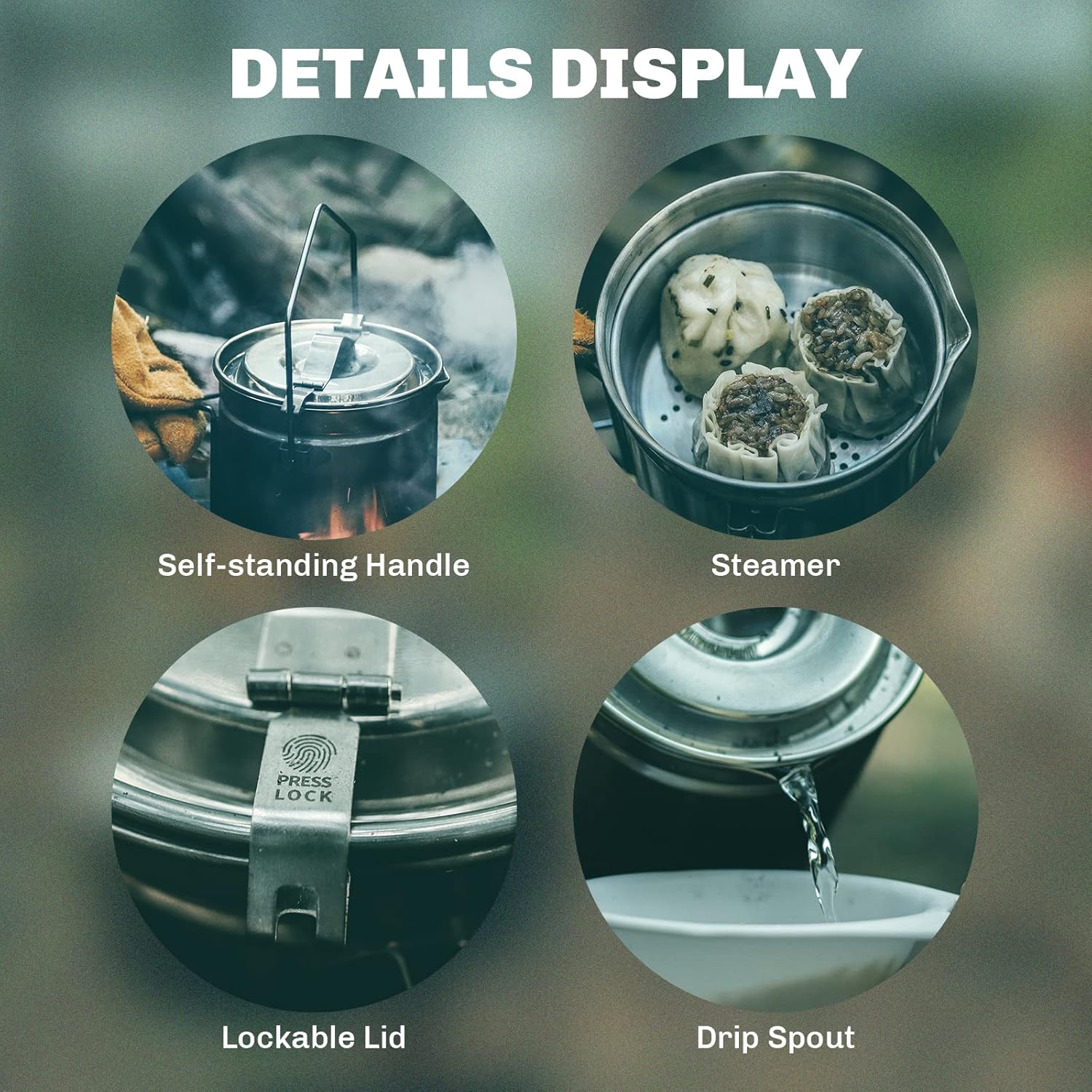 Marmite à vapeur en acier inox - Camping Cooking Ware avis et prix