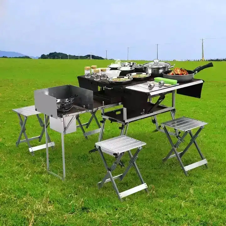 Remorque alimentaire pliante d - Camping Cooking And Dining Set avis et prix