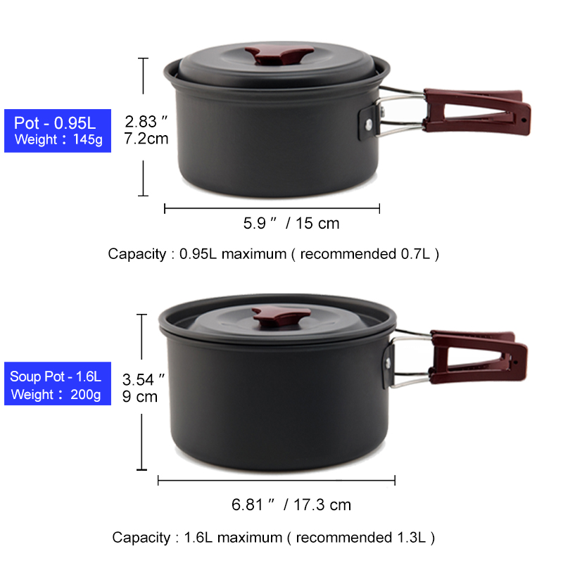 Widesea – ensemble d'ustensile - Camping Cooking And Dining Set avis et prix