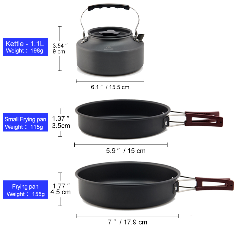 Widesea – ensemble d'ustensile - Camping Cooking And Dining Set avis et prix