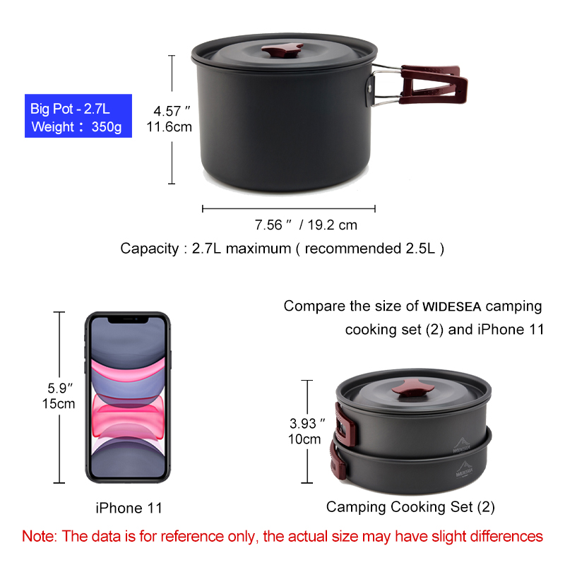 Widesea – ensemble d'ustensile - Camping Cooking And Dining Set avis et prix