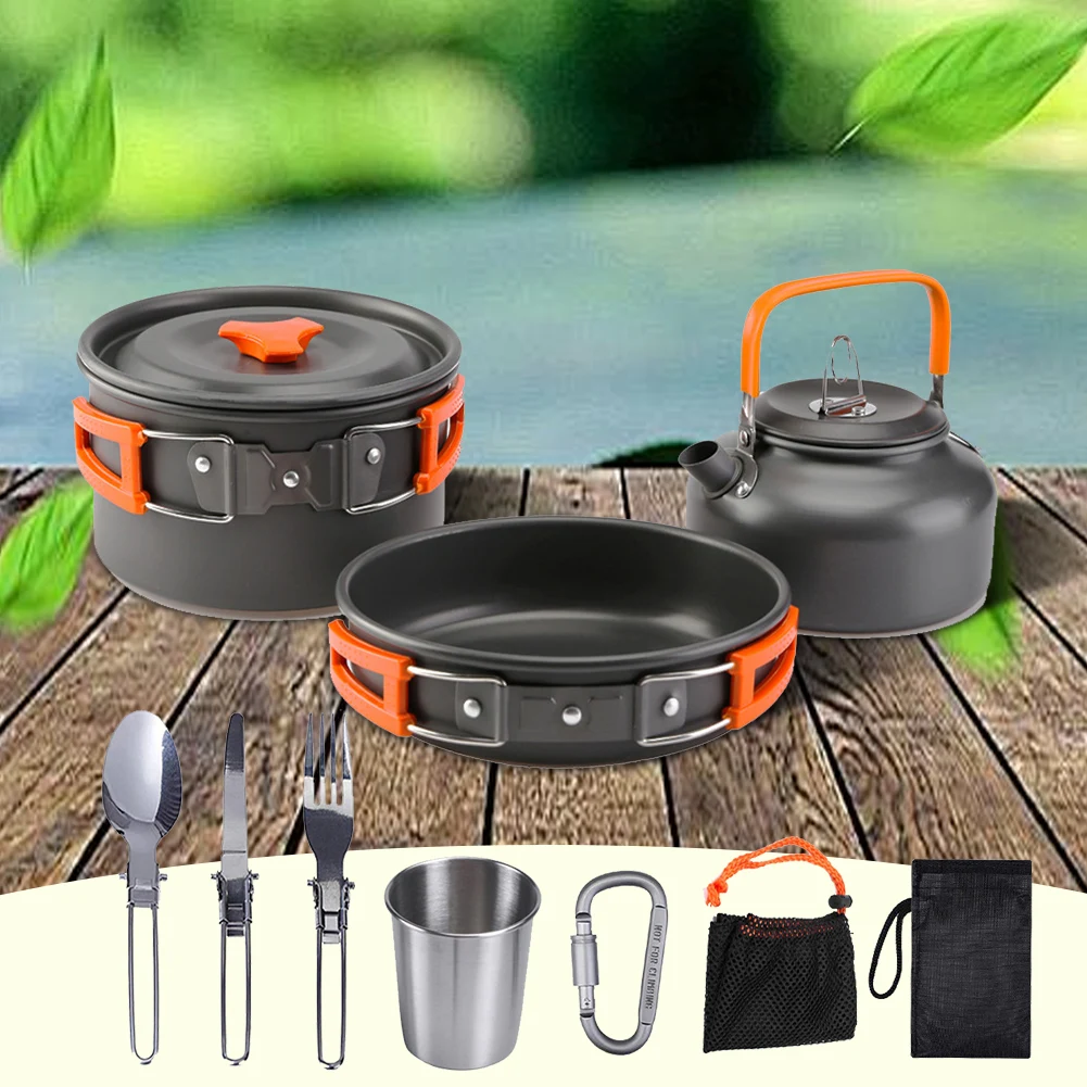 Kit de cuisine de camping, bou - Camping Cooking Set Stainless Steel avis et prix