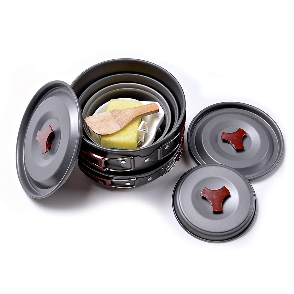 Kit de batterie de cuisine de  - Camping Cooking Set Stainless Steel avis et prix