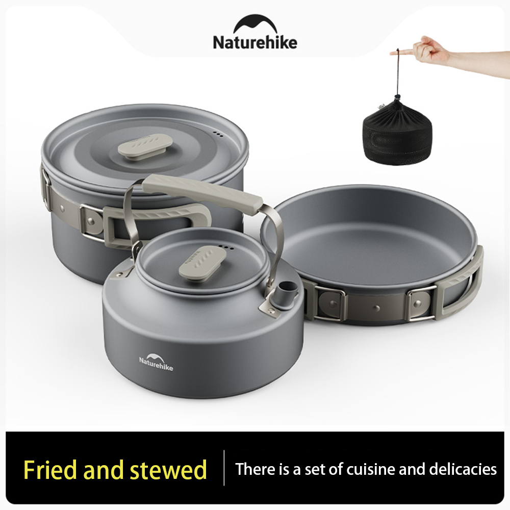 Natureifa-ensemble de casserol - Camping Cooking Set Stainless Steel avis et prix